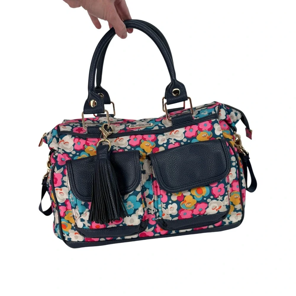 Itzy Ritzy Triple Threat Diaper Bag‎ Posy Pop Floral Multi-Way Backpack Satchel